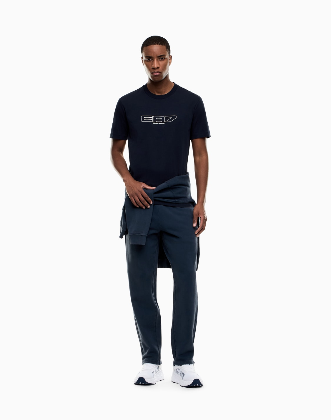 logo-series-tシャツ-コットンジャジ-ネイビブル--ea7