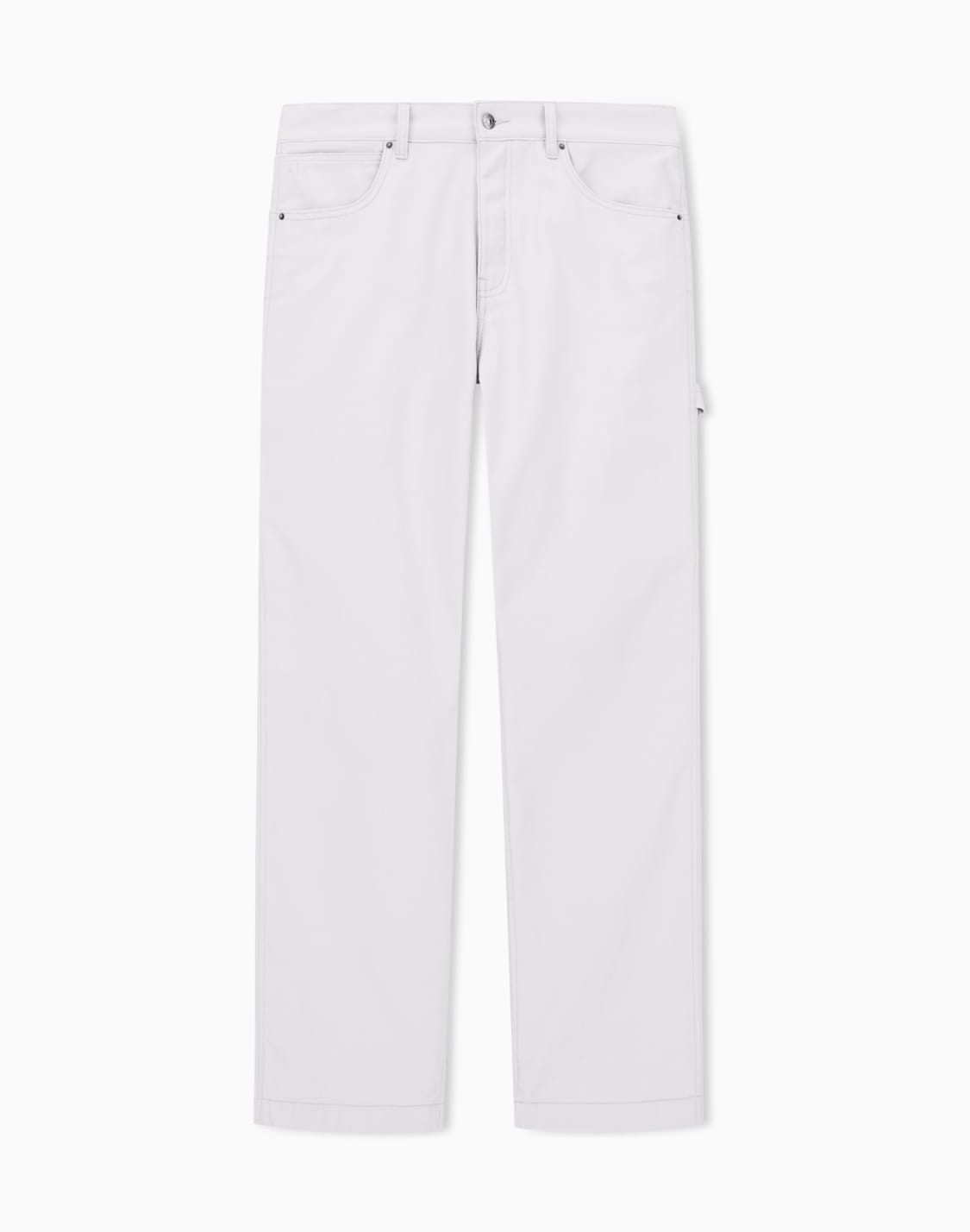 コットンツイル-5ポケットパンツ-ホワイト--armani-exchange