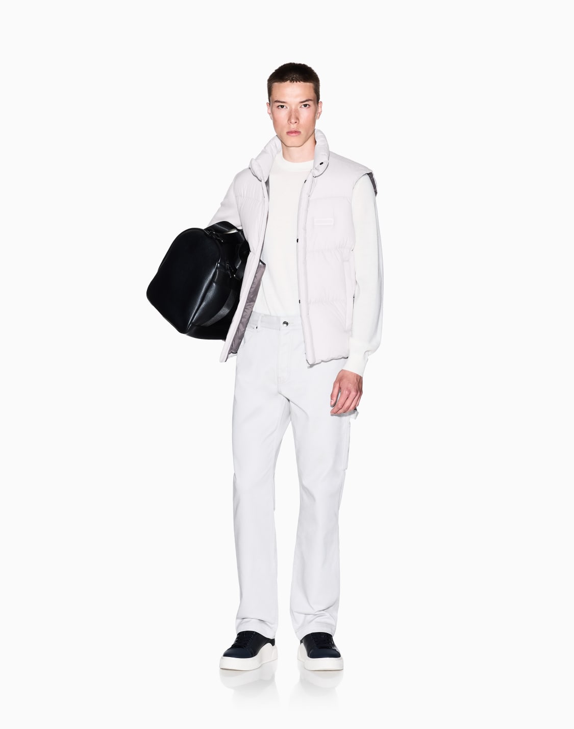 ダウンベスト-ホワイト--armani-exchange