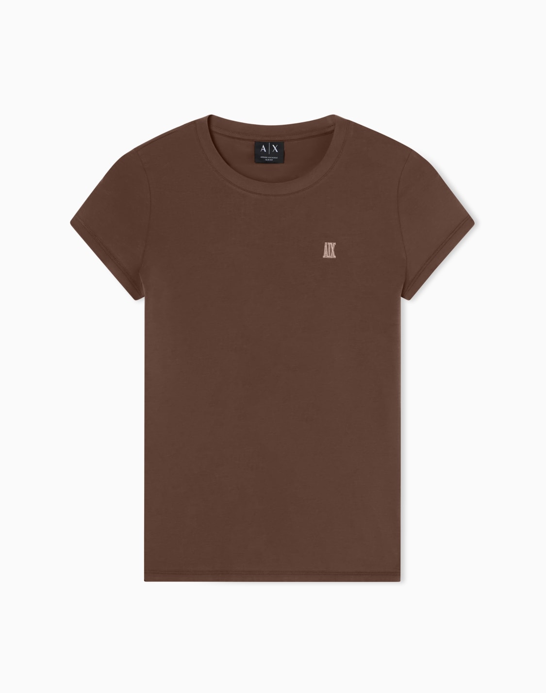 slim-fit-cotton-t-shirt-brown--armani-exchange