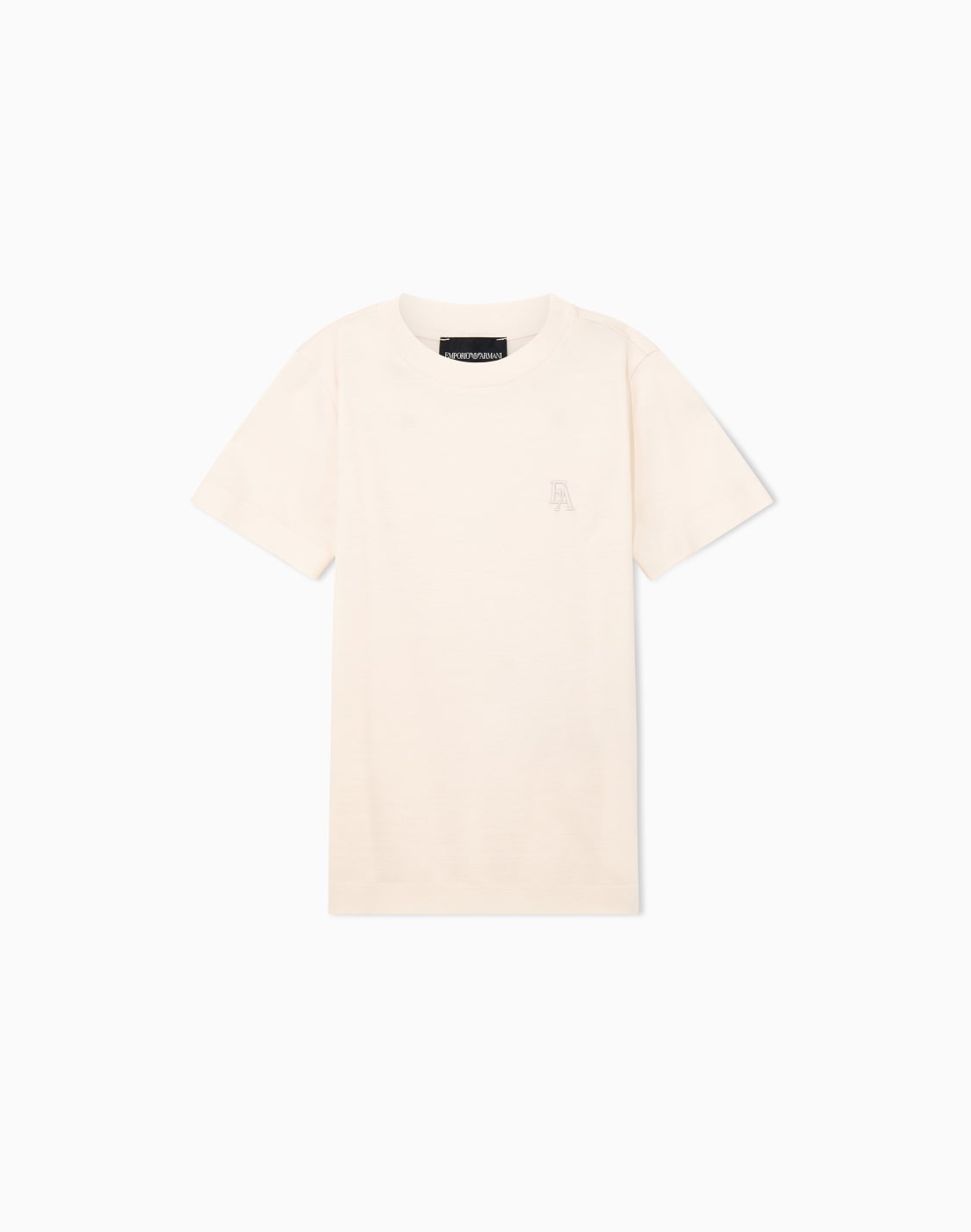 t-shirt-in-lyocell-and-cotton-jersey-with-embroidered-logo-beige--emporio-armani