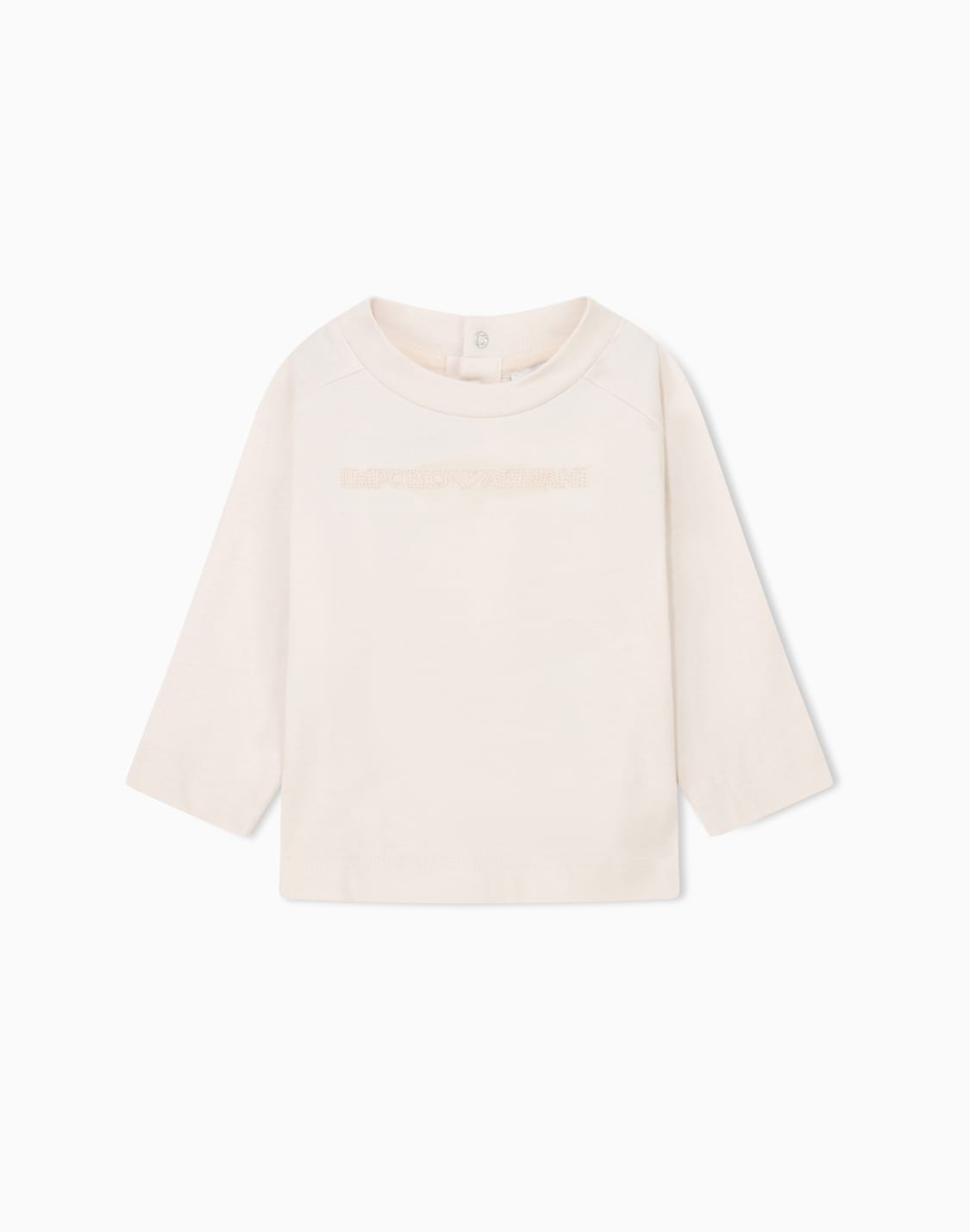 cotton-jersey-t-shirt-with-embossed-logo-and-buttoned-back-베이지--emporio-armani