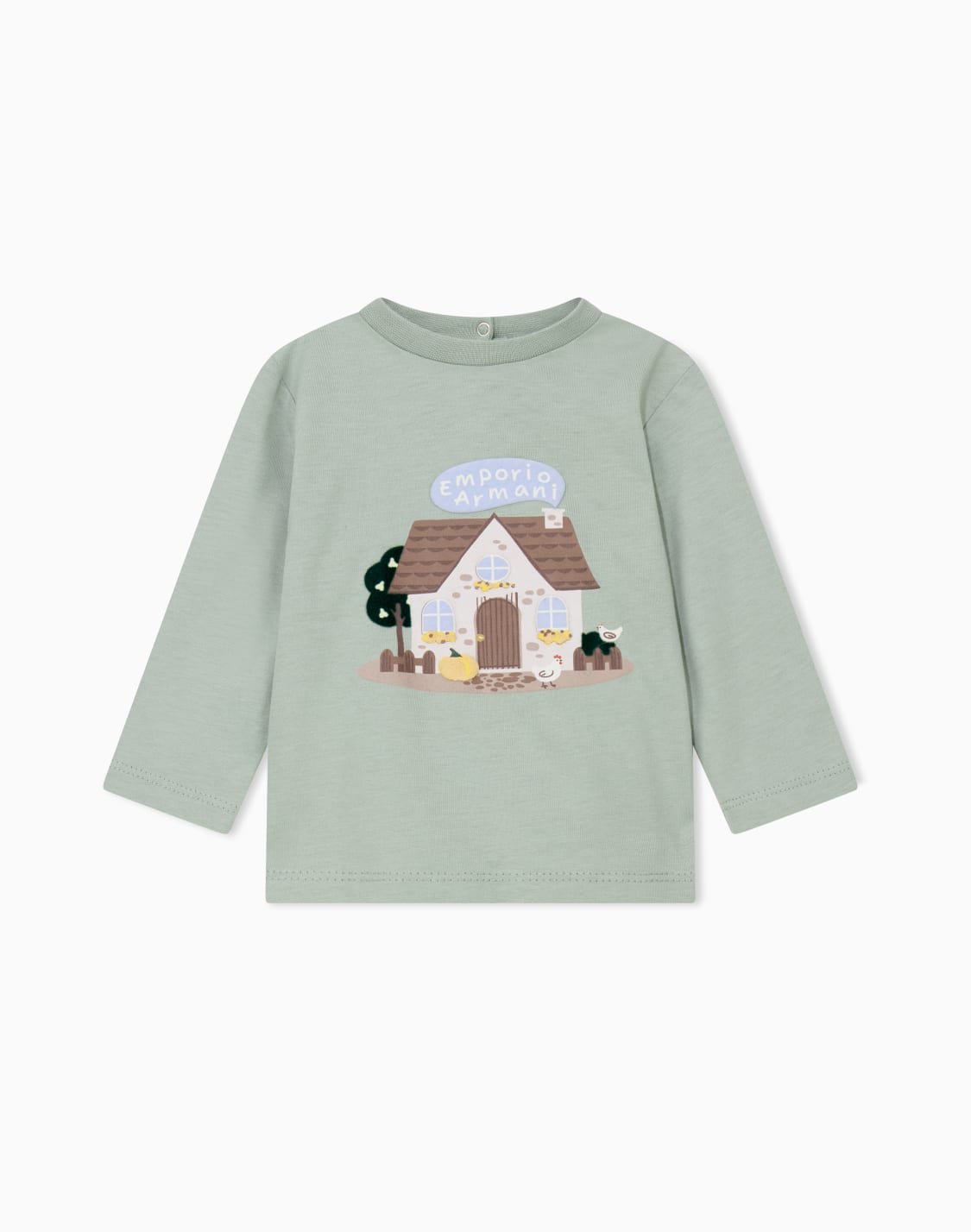 long-sleeve-cotton-jersey-t-shirt-with-a-house-illustration-green--emporio-armani