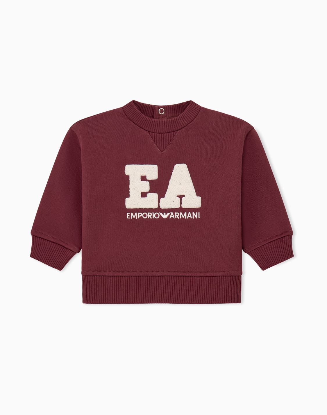 cotton-fleece-sweatshirt-with-logo-and-back-button-placket-burgundy--emporio-armani