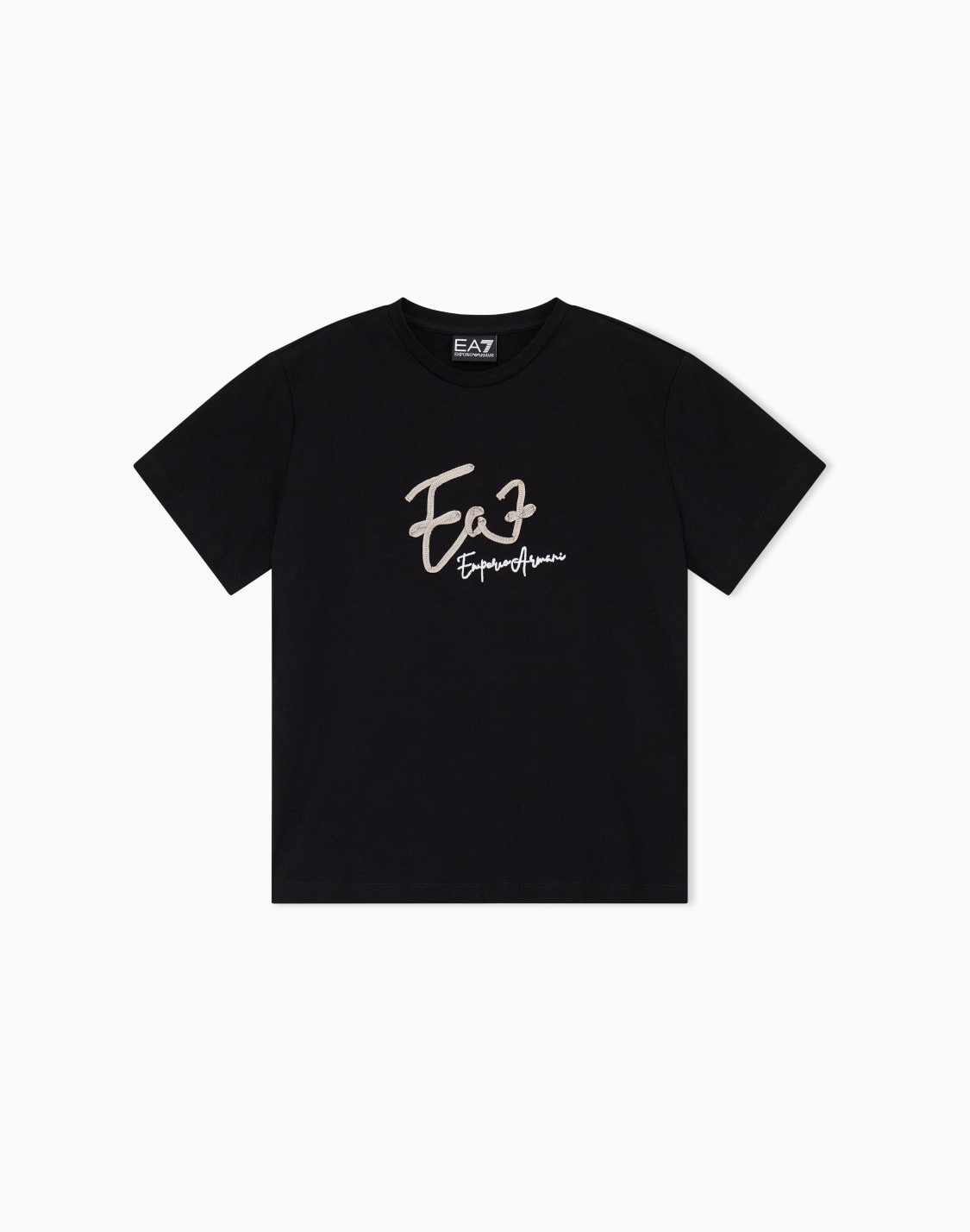 regular-fit-t-shirt-logo-series-girl-in-cotton-jersey-black--ea7