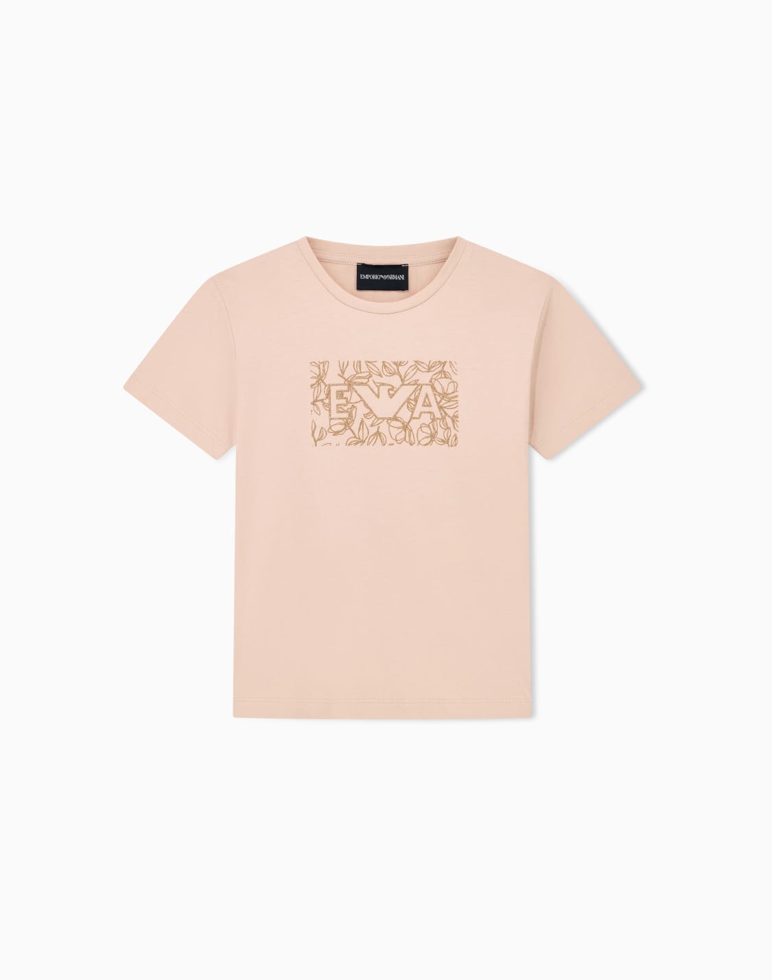 t-shirt-girocollo-regular-in-jersey-di-cotone-rosa--emporio-armani