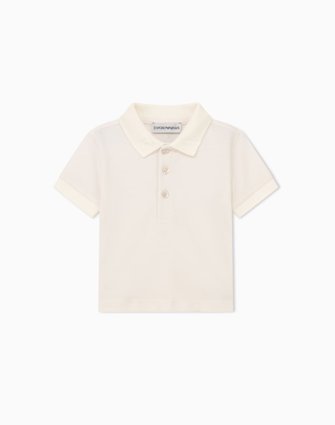 short-sleeve-polo-shirt-in-cotton-pique-with-ribbed-cuffs-beige--emporio-armani