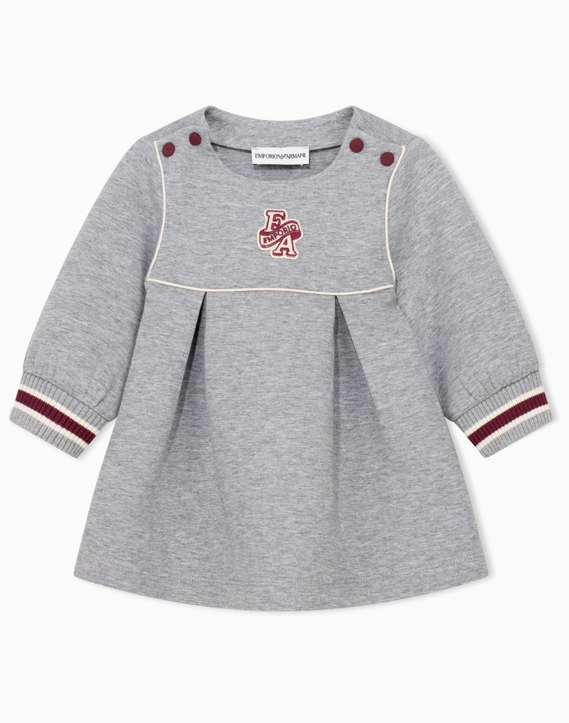 cotton-double-jersey-dress-with-pleats-and-embroidered-logo-grey--emporio-armani