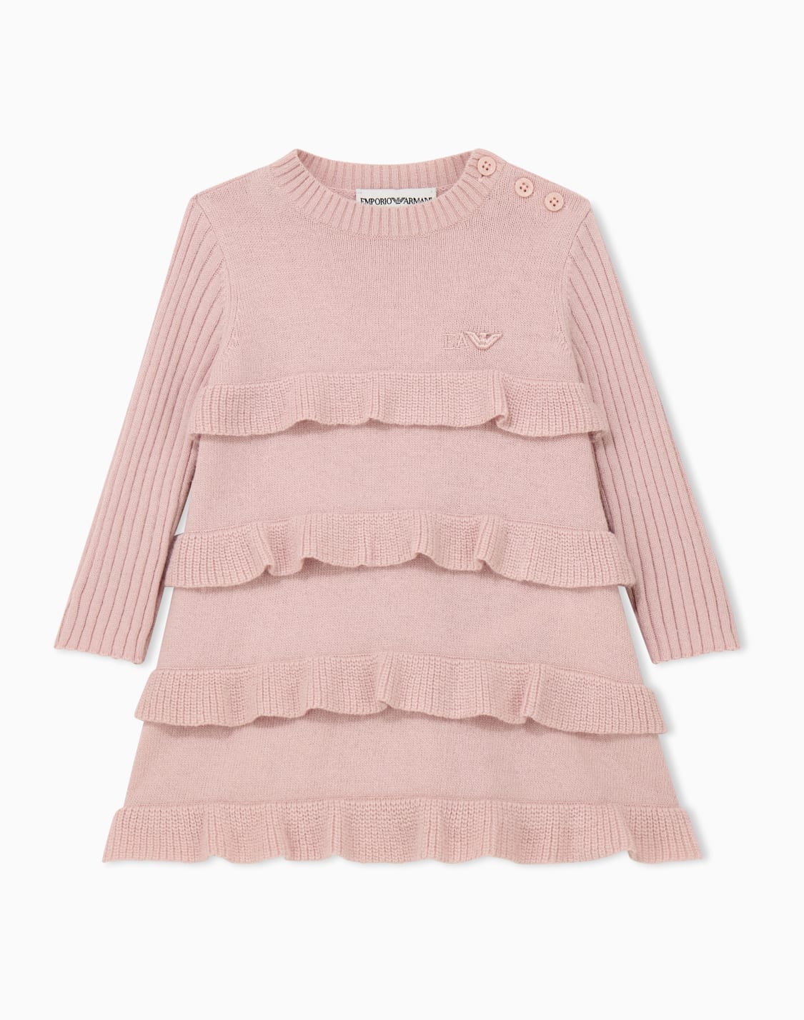 knitted-dress-with-horizontal-ruffles-and-ribbed-sleeves-pink--emporio-armani