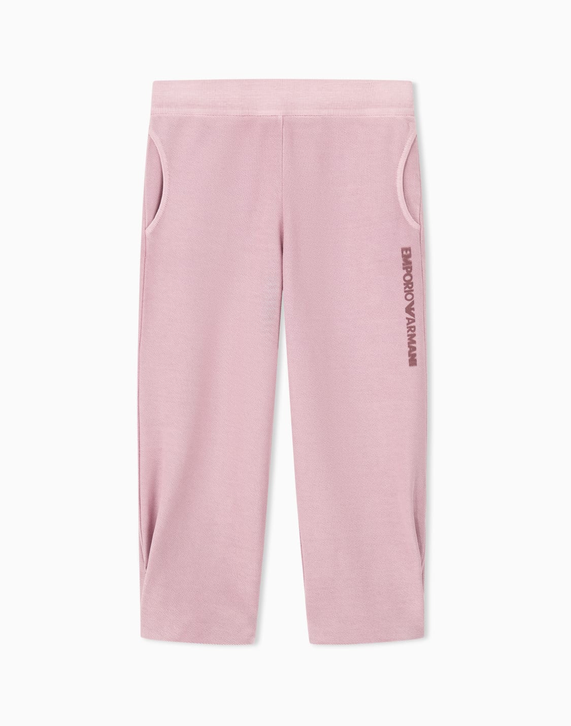 trousers-in-delav-diagonal-cotton-jersey-with-side-logo-pink--emporio-armani