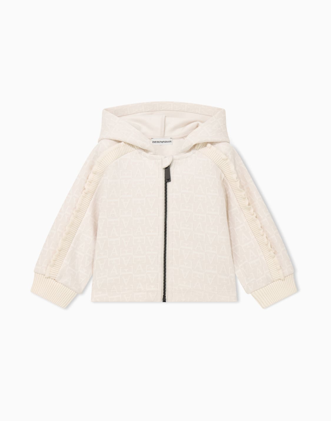 jacquard-jersey-zip-hoodie-with-a-monogram-and-ruffles-베이지--emporio-armani