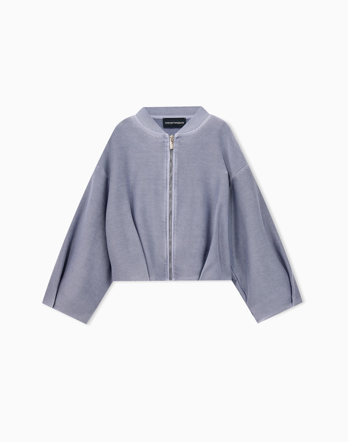 oversize-sweatshirt-aus-baumwolljersey-mit-reiverschluss-hellblau--emporio-armani