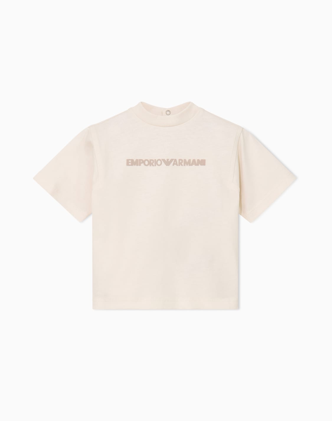 baby-cotton-t-shirt-with-front-logo-and-back-button-closure-beige--emporio-armani