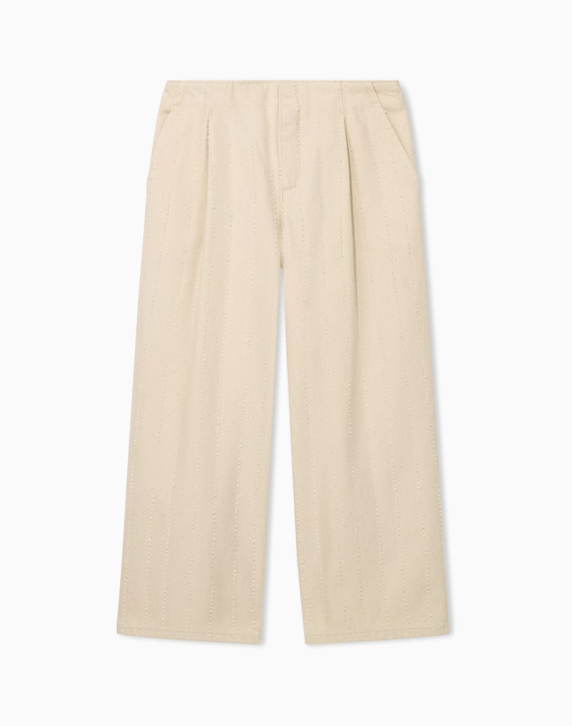 5-pocket-pants-in-striped-cotton-drill-with-elastic-waist-white--emporio-armani