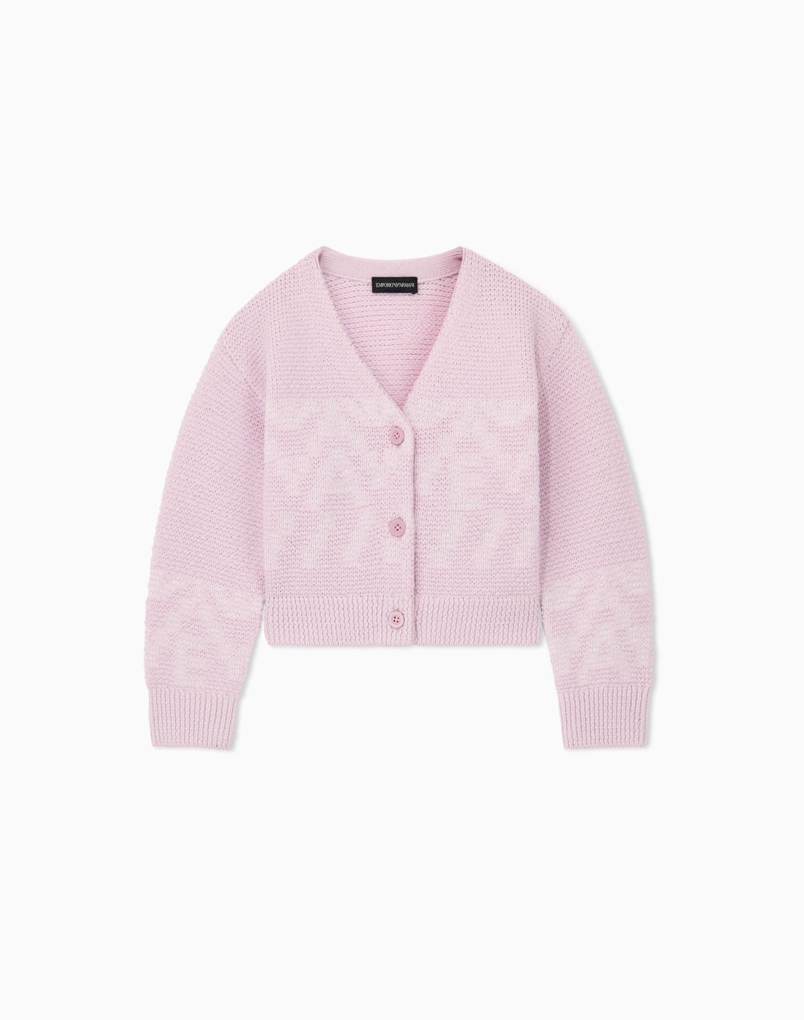cardigan-in-textured-knit-with-a-v-neck-pink--emporio-armani