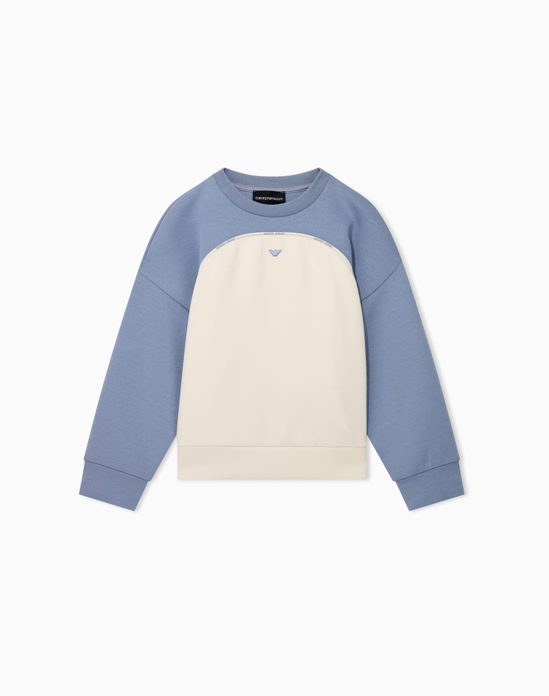 レギュラフィット-ツトン-スウェットシャツ-ライトブル--emporio-armani