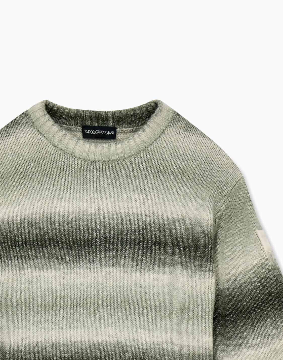 knitted-cotton-crew-neck-pullover-with-a-gradient-design-green--emporio-armani
