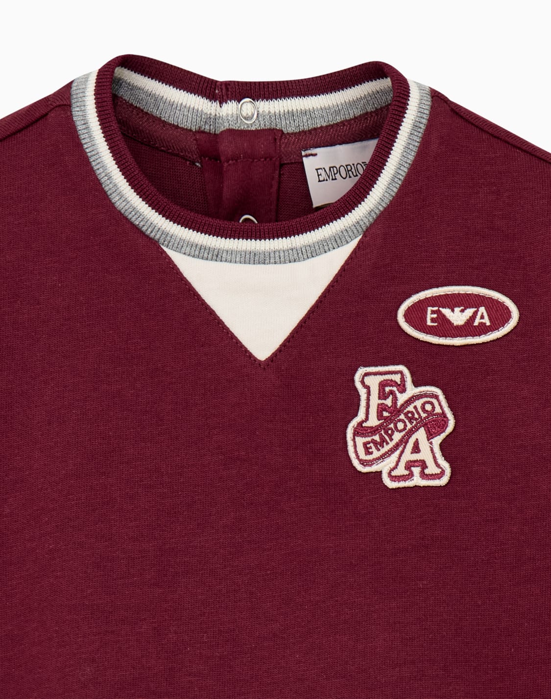 cotton-t-shirt-with-striped-collar-and-embroidered-patches-burgundy--emporio-armani