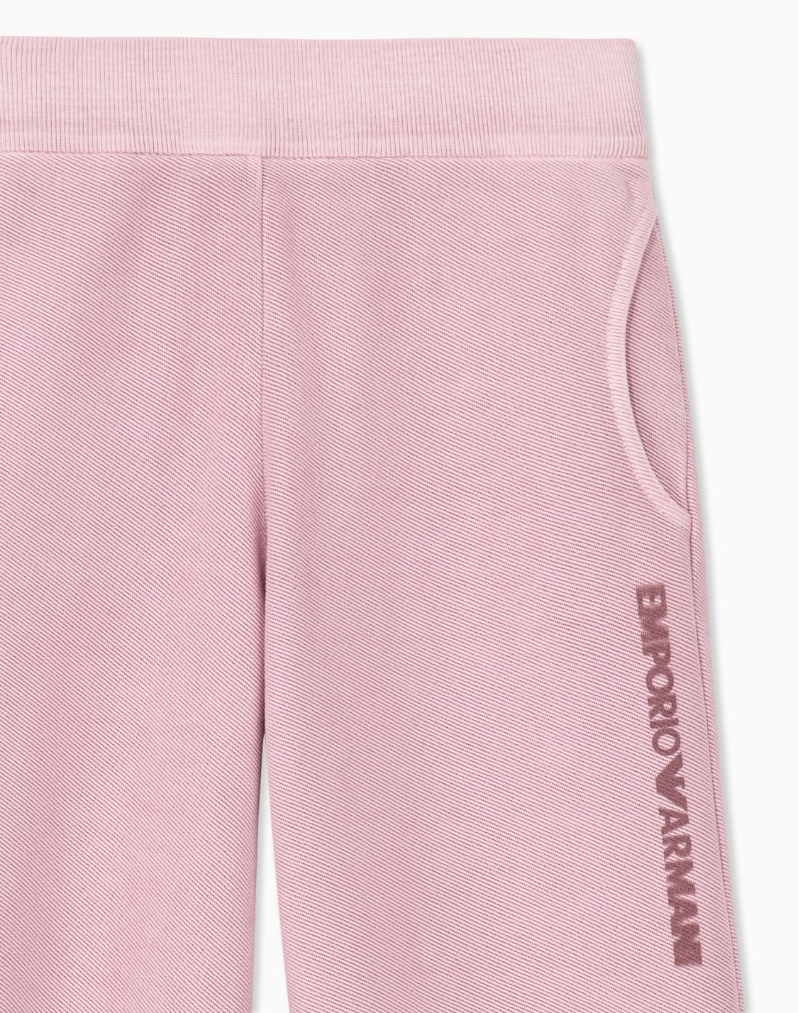 trousers-in-delav-diagonal-cotton-jersey-with-side-logo-pink--emporio-armani