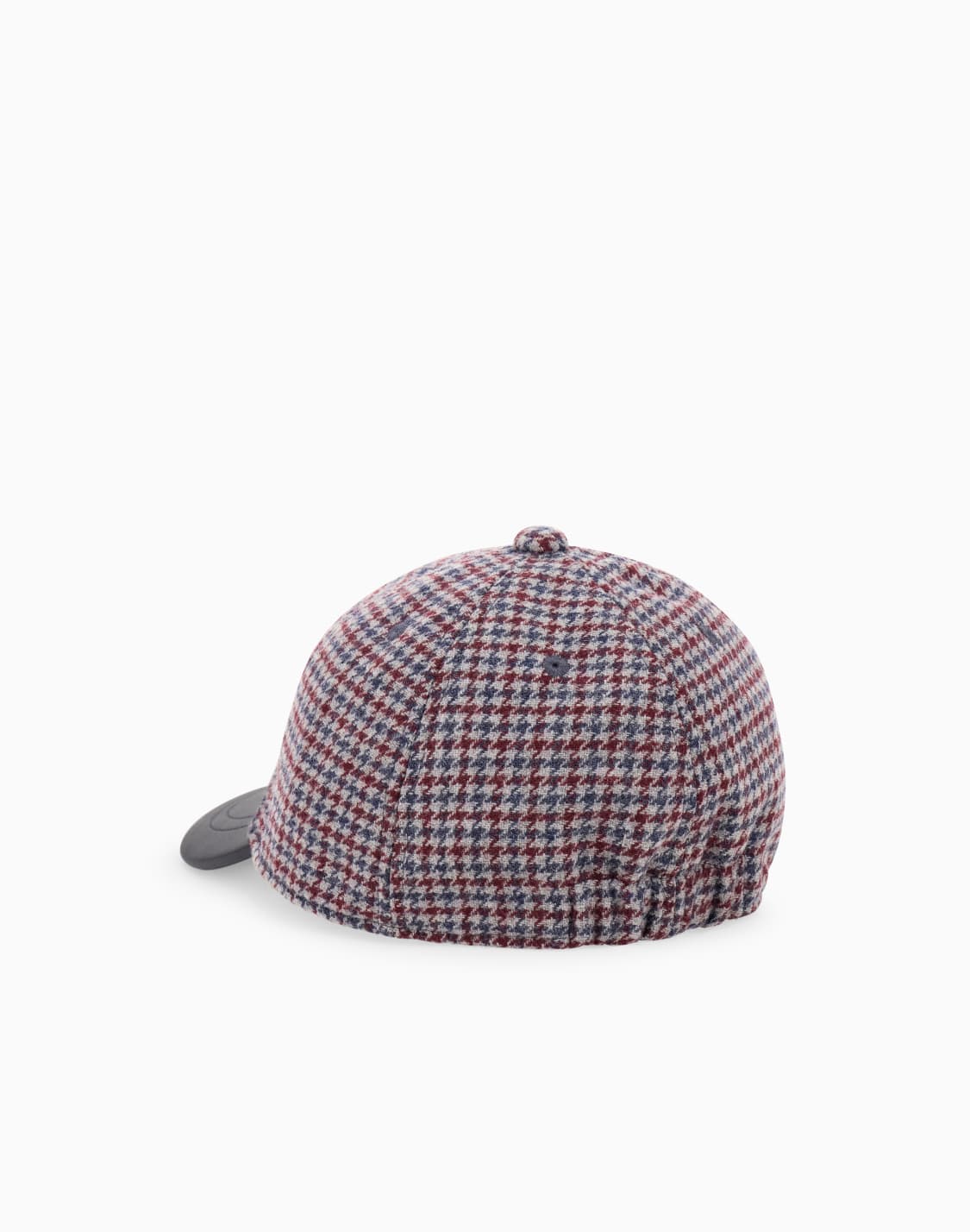 houndstooth-virgin-wool-baseball-hat-with-a-curved-brim-navy-blue--emporio-armani