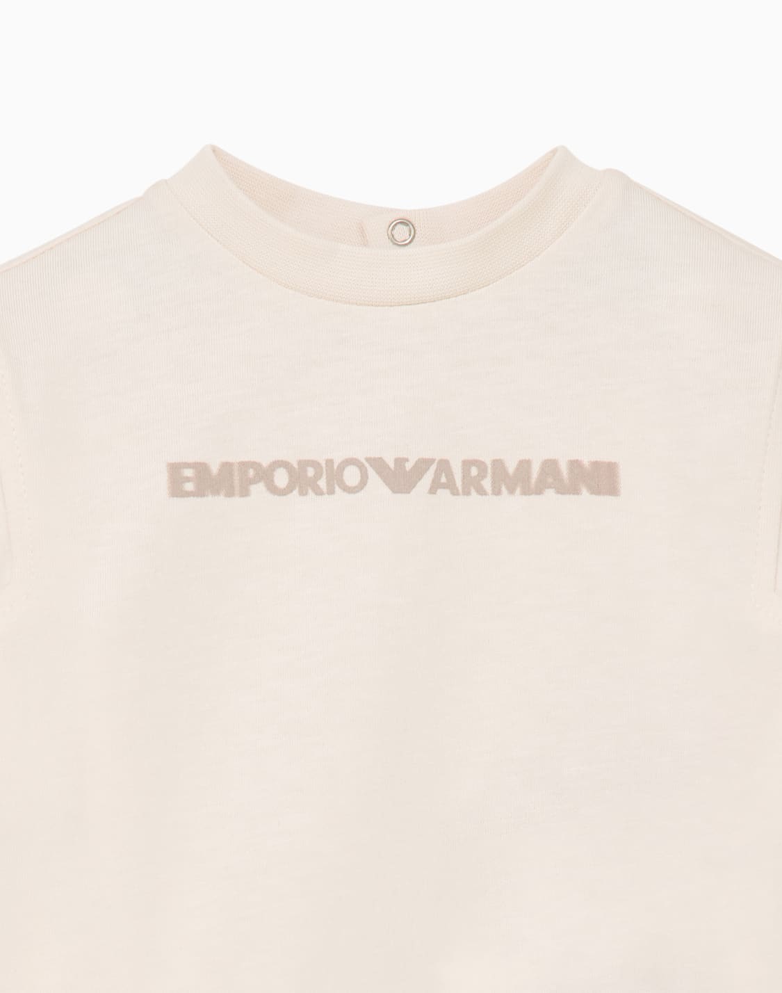 baby-cotton-t-shirt-with-front-logo-and-back-button-closure-beige--emporio-armani