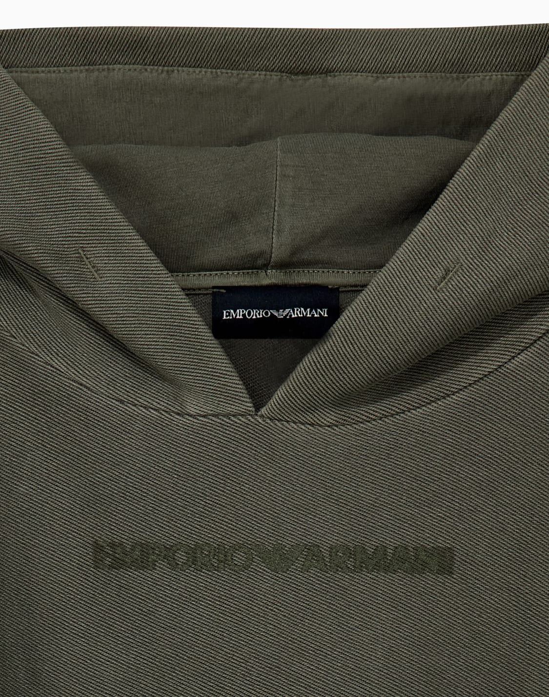 hoodie-in-delav-diagonal-cotton-jersey-with-a-front-logo-green--emporio-armani