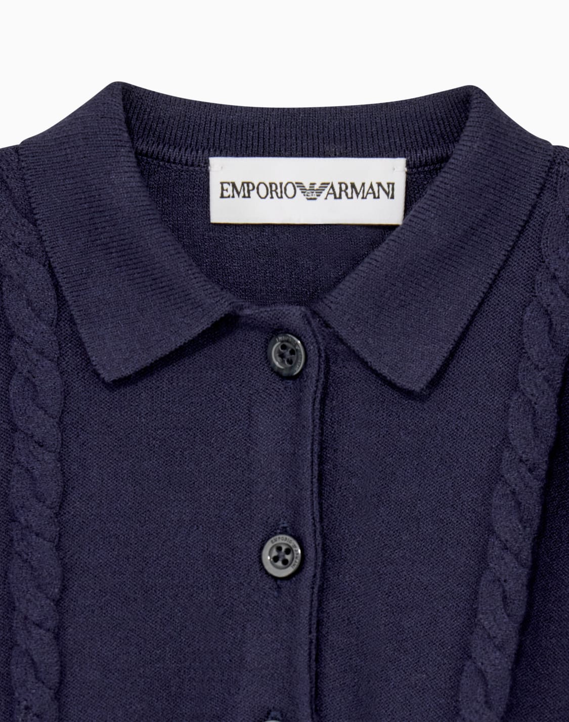 cable-knit-viscose-dress-with-collar-and-front-buttons-navy-blue--emporio-armani