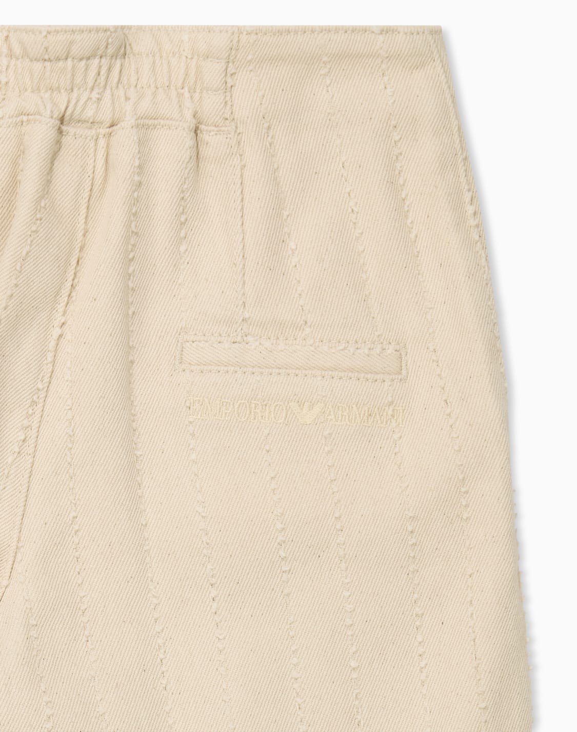 5-pocket-pants-in-striped-cotton-drill-with-elastic-waist-white--emporio-armani