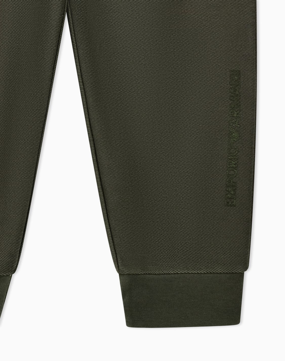 diagonal-cotton-jersey-joggers-with-ribbed-cuffs-green--emporio-armani