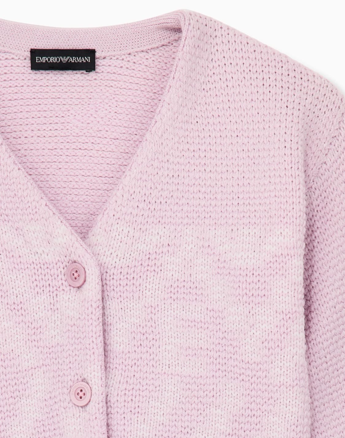 cardigan-in-textured-knit-with-a-v-neck-pink--emporio-armani