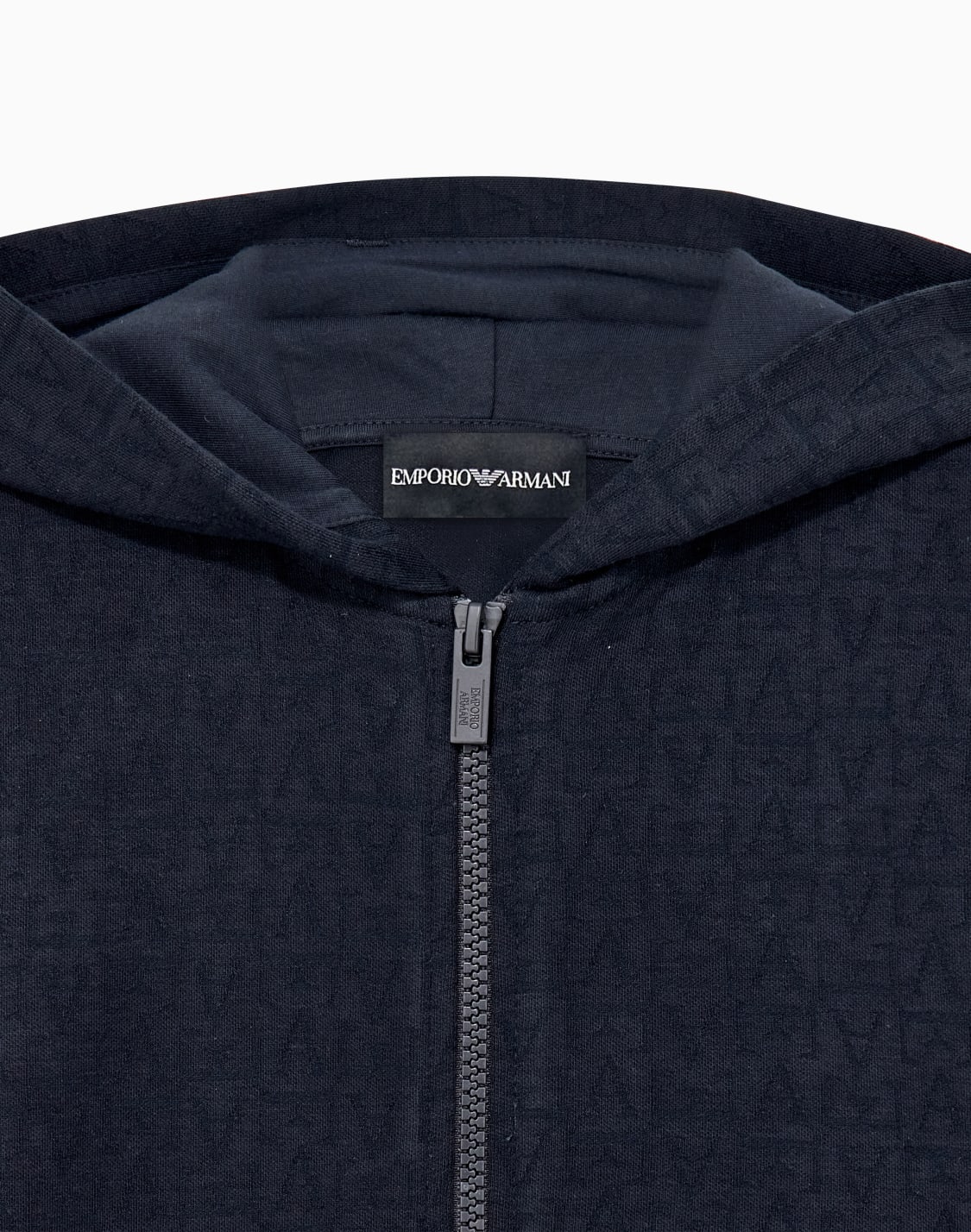 survtement-oversize-en-jersey-jacquard-capuche-zippe-bleu-marine--emporio-armani