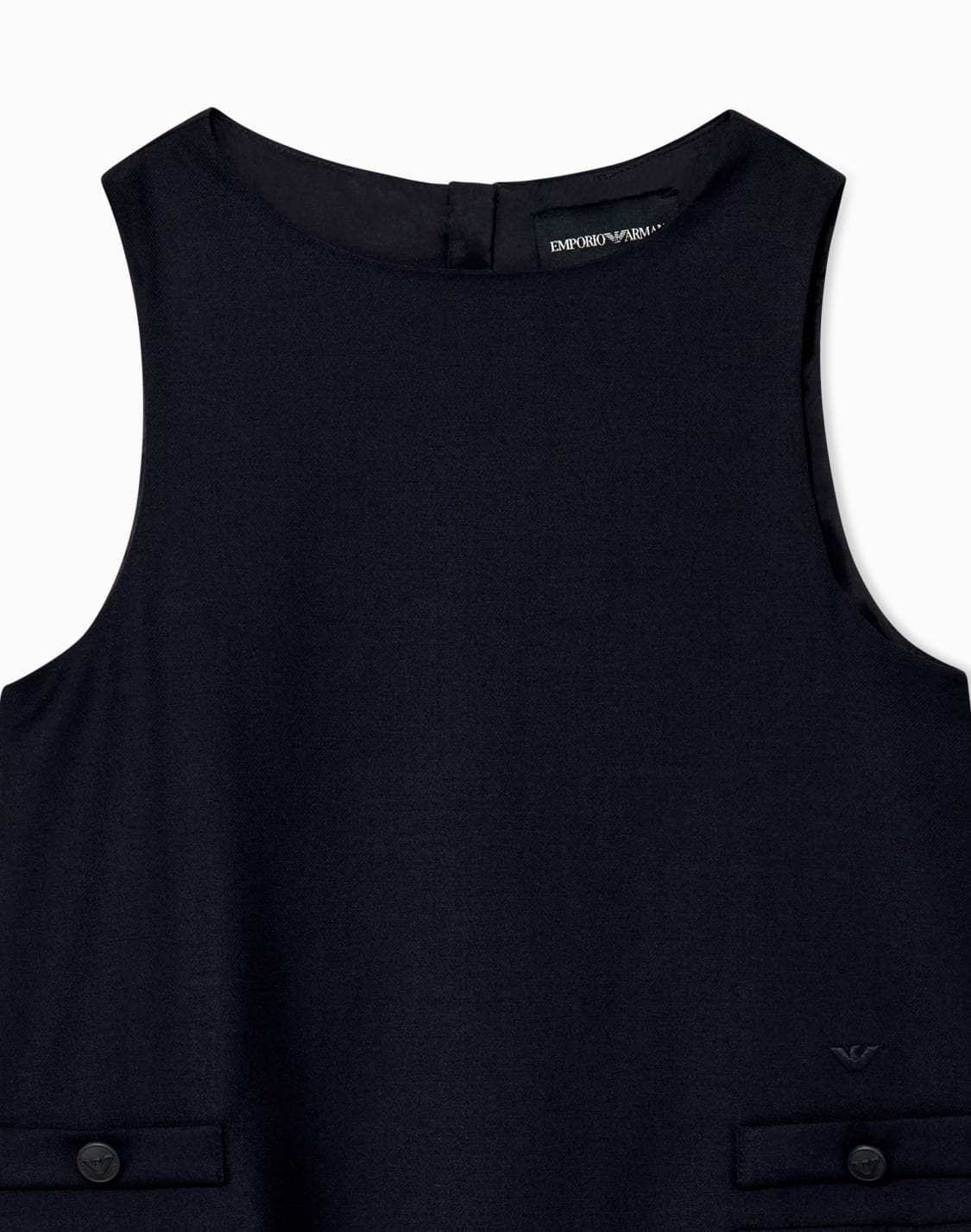 sleeveless-dress-in-checkered-virgin-wool-with-pleated-hem-blue--emporio-armani