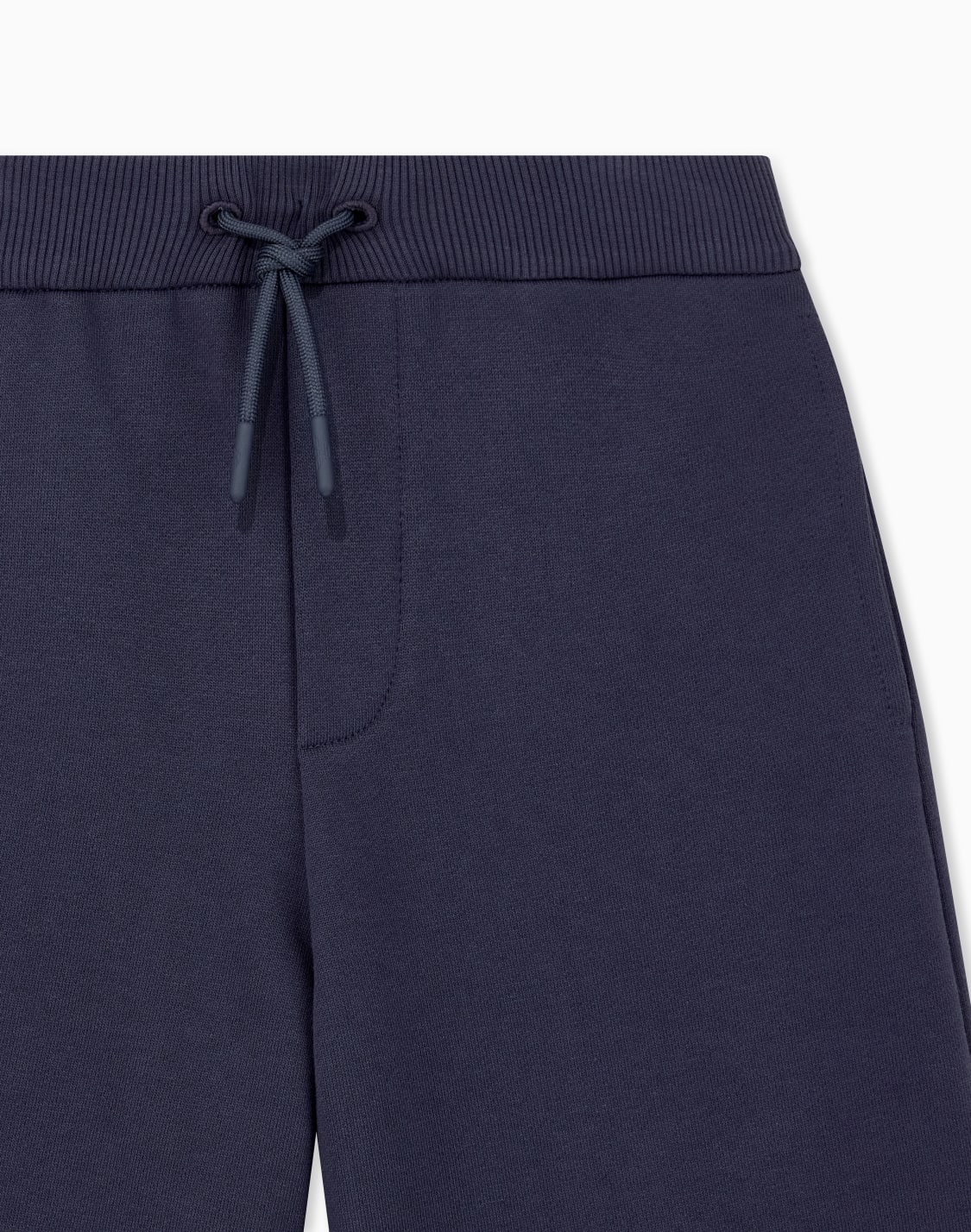 short-en-molleton-de-coton-avec-cordon-de-serrage-bleu--emporio-armani