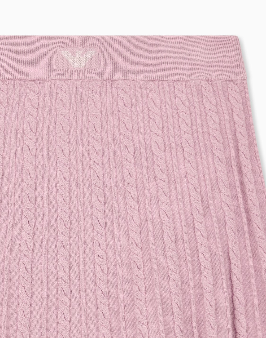 skirt-with-pleats-cable-knit-design-and-ribbed-waistband-pink--emporio-armani