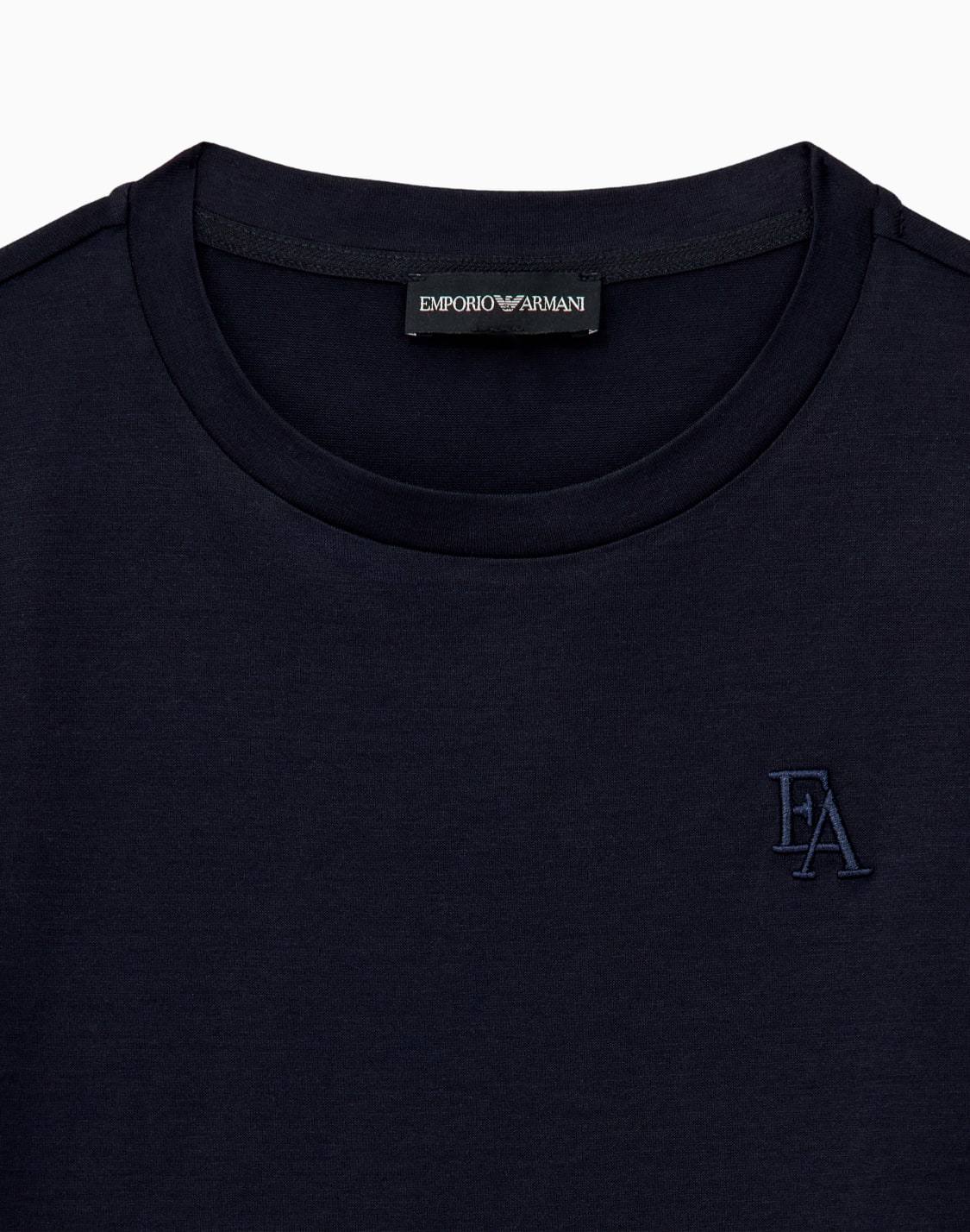 t-shirt-in-lyocell-and-cotton-jersey-with-puff-sleeves-navy-blue--emporio-armani