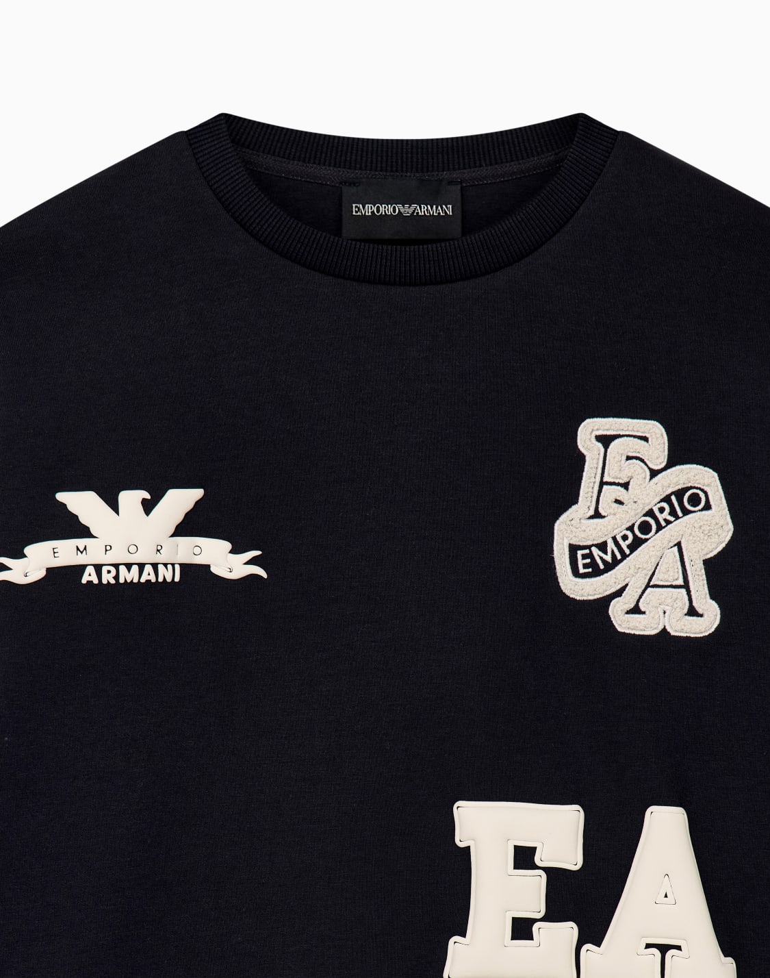 sweatshirt-double-jersey-oversized-with-prints-and-appliqu-navy-blue--emporio-armani