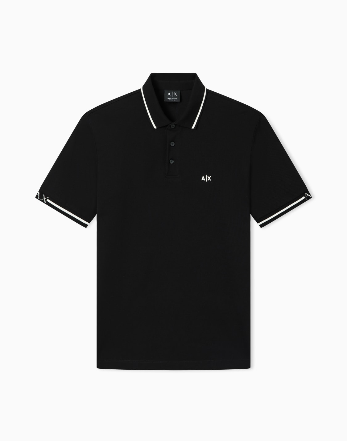 classic-and-refined-cotton-piqu-polo-shirt-black--armani-exchange