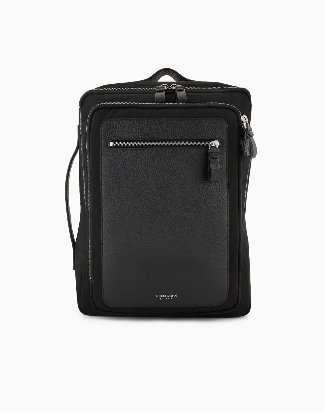 asv-バックパック-ナイロンペブルドレザ-ブラック--giorgio-armani