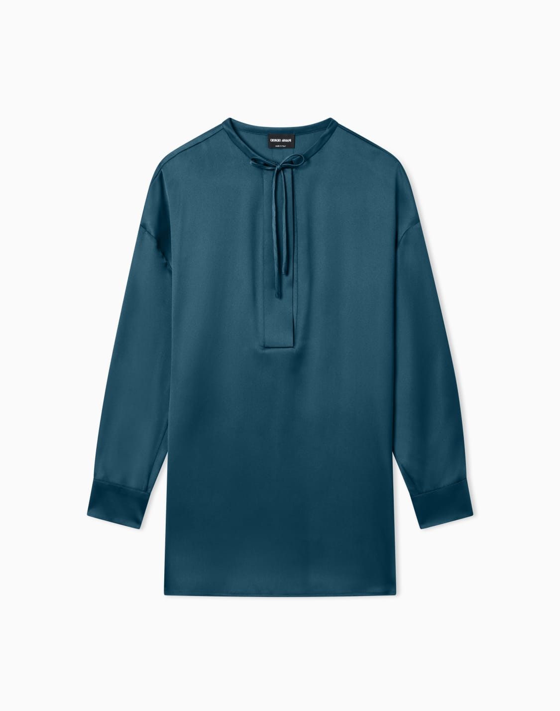 chemisier-long-en-soie-vert--giorgio-armani