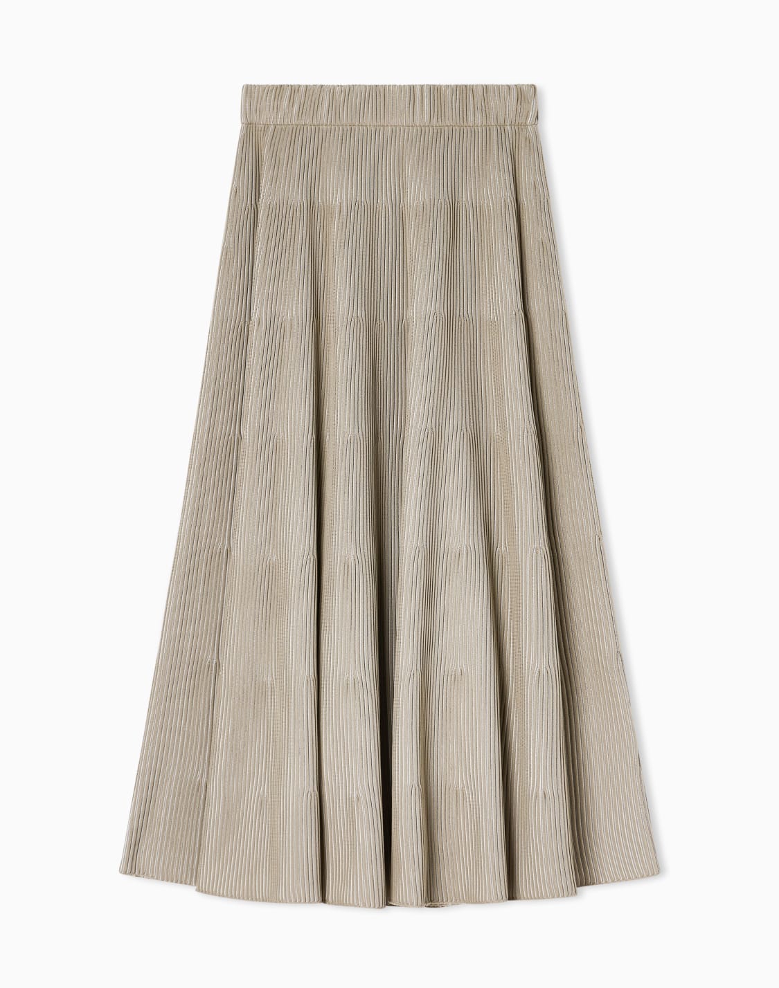 striped-skirt-in-stockinette-knit-beige--emporio-armani