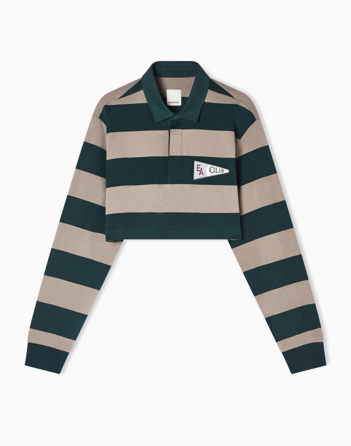 eagle-club-cropped-oversized-stripe-jersey-polo-shirt-with-patch-vert--emporio-armani