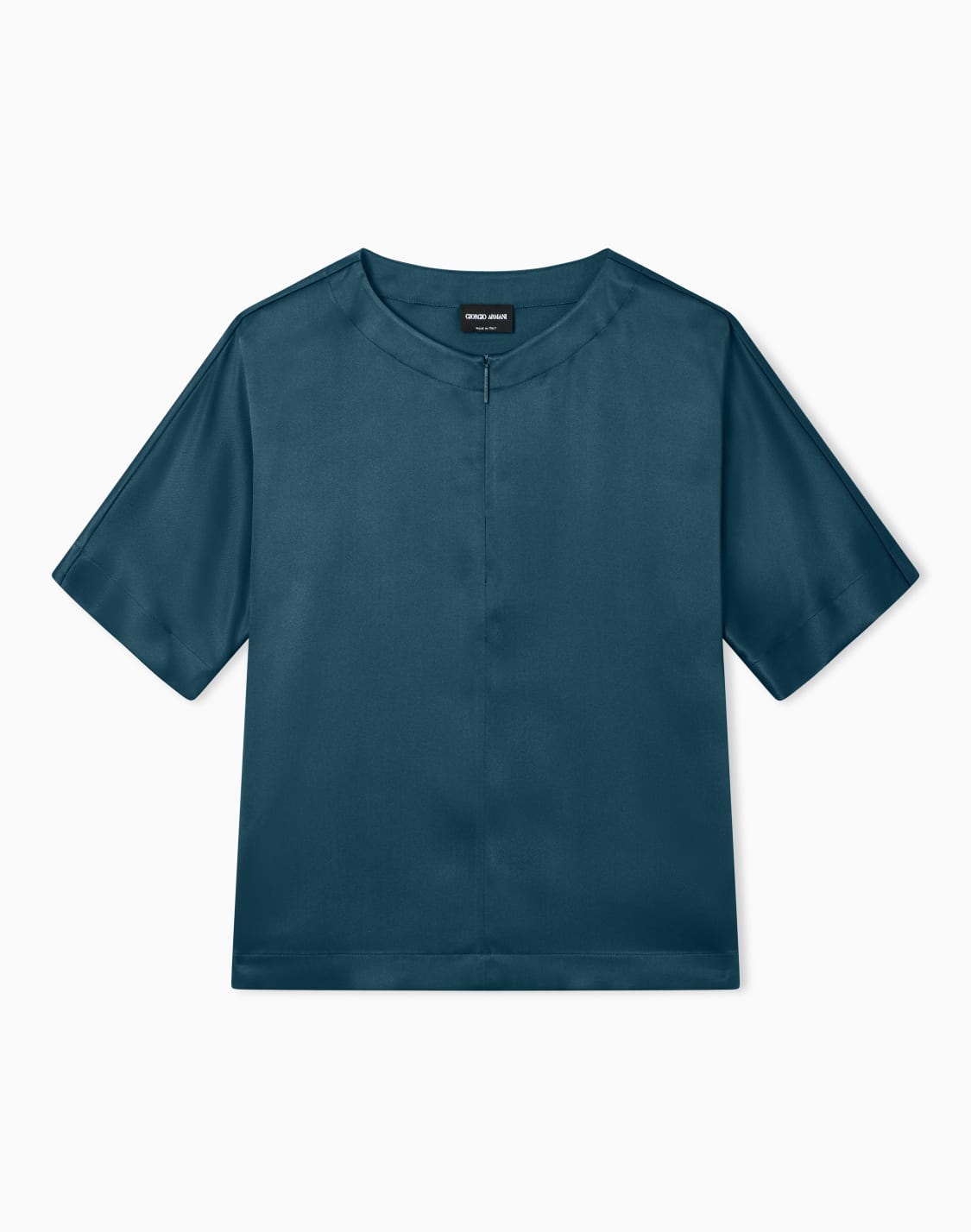 chemise-manches-courtes-en-satin-de-soie-doubl-vert--giorgio-armani