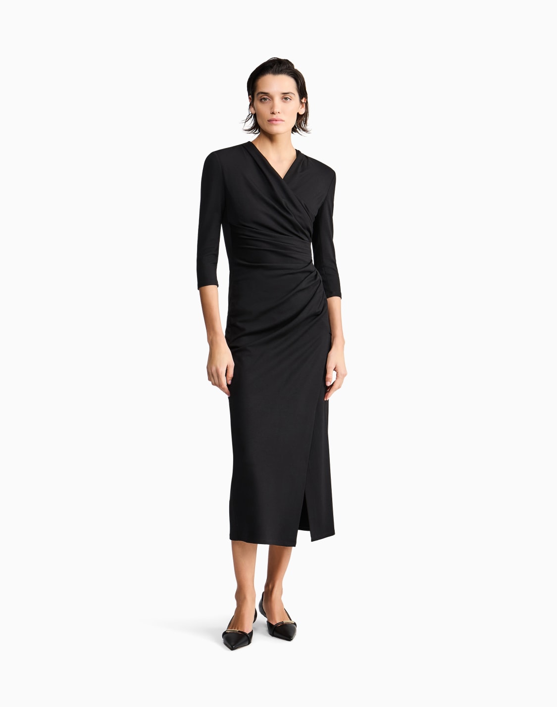 asv-viscose-milano-stitch-midi-dress-black--giorgio-armani