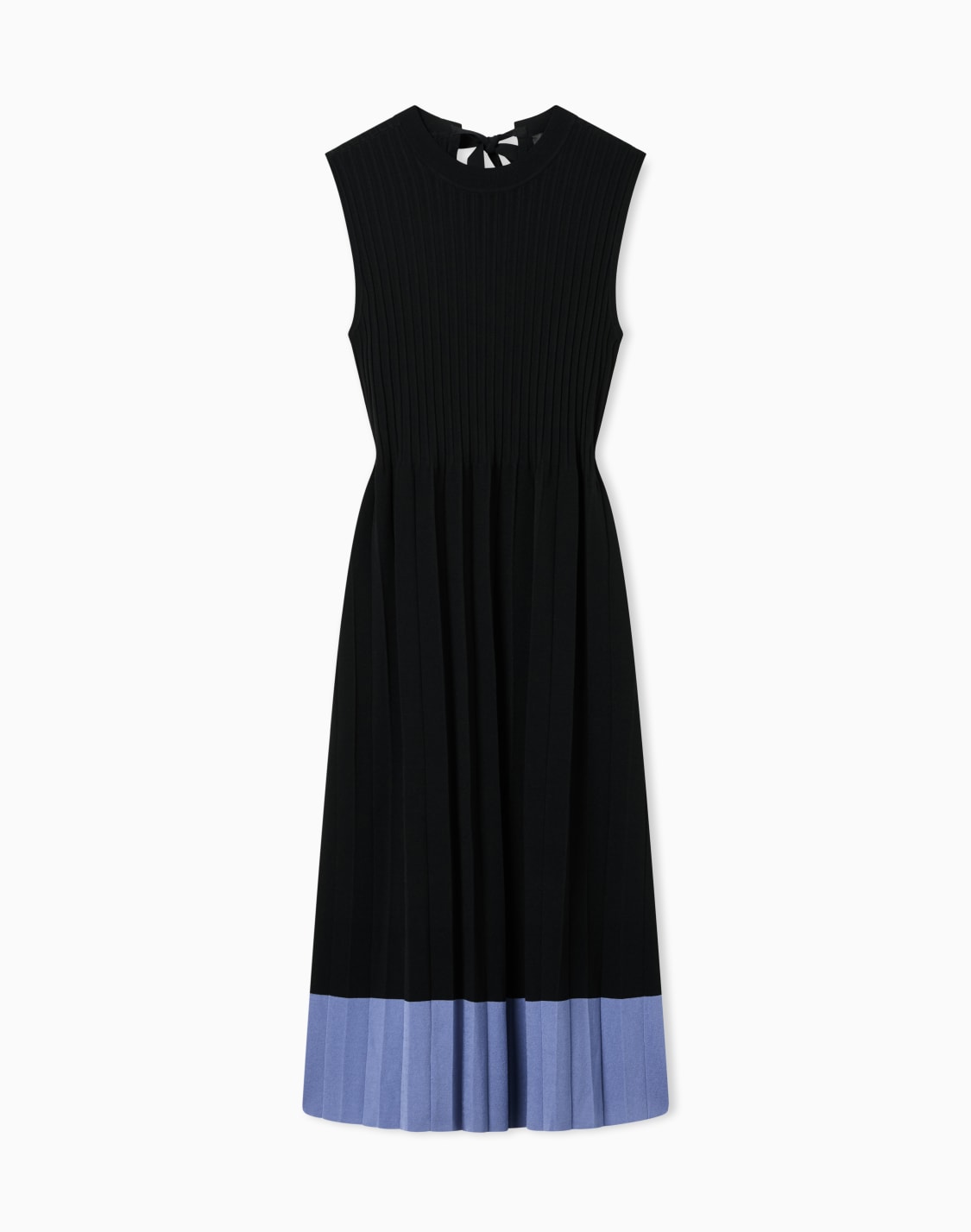 pleated-dress-small-game-of-verse-ブラック--emporio-armani
