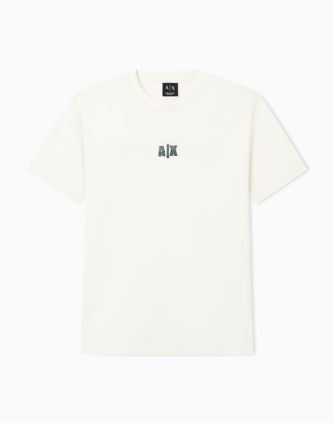 axロゴ-レギュラフィット-半袖クルネックtシャツ-ホワイト--armani-exchange