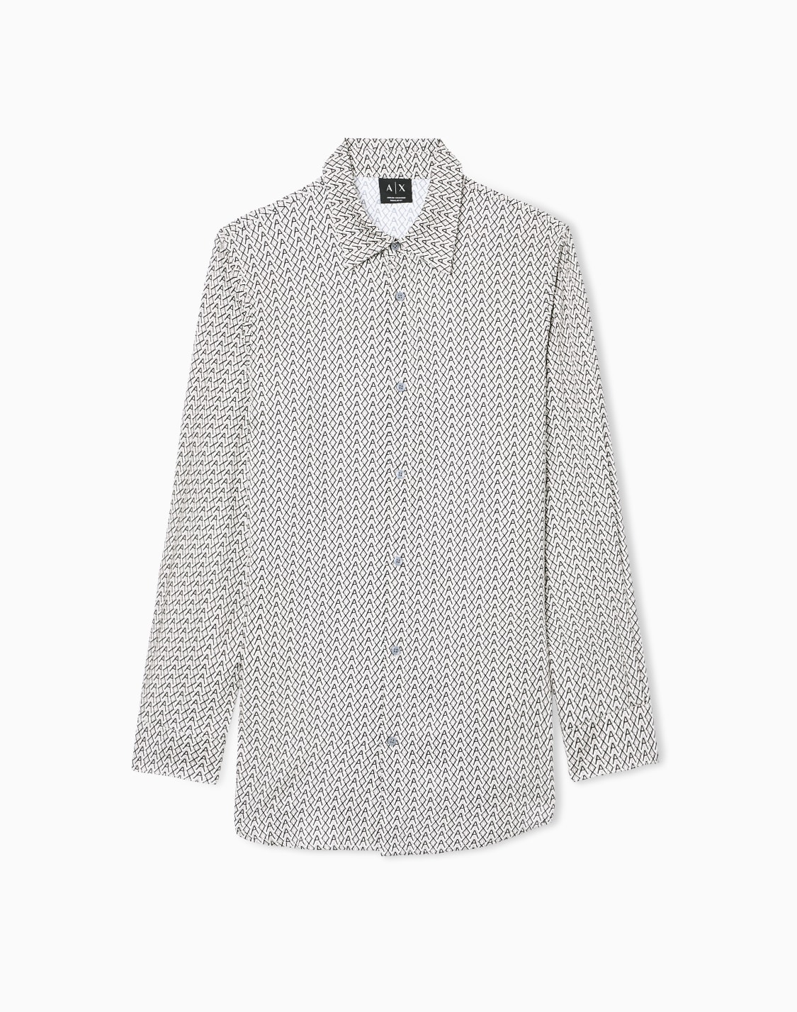 オルオバロゴ-シャツ-ベジュ--armani-exchange