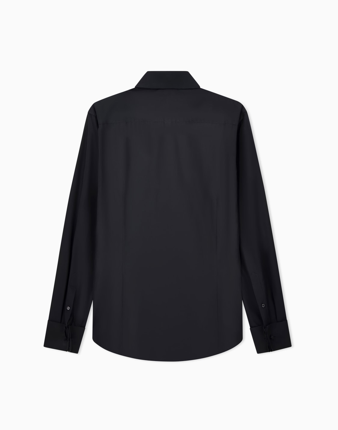 cotton-tuxedo-shirt-with-pleated-detail-negro--giorgio-armani