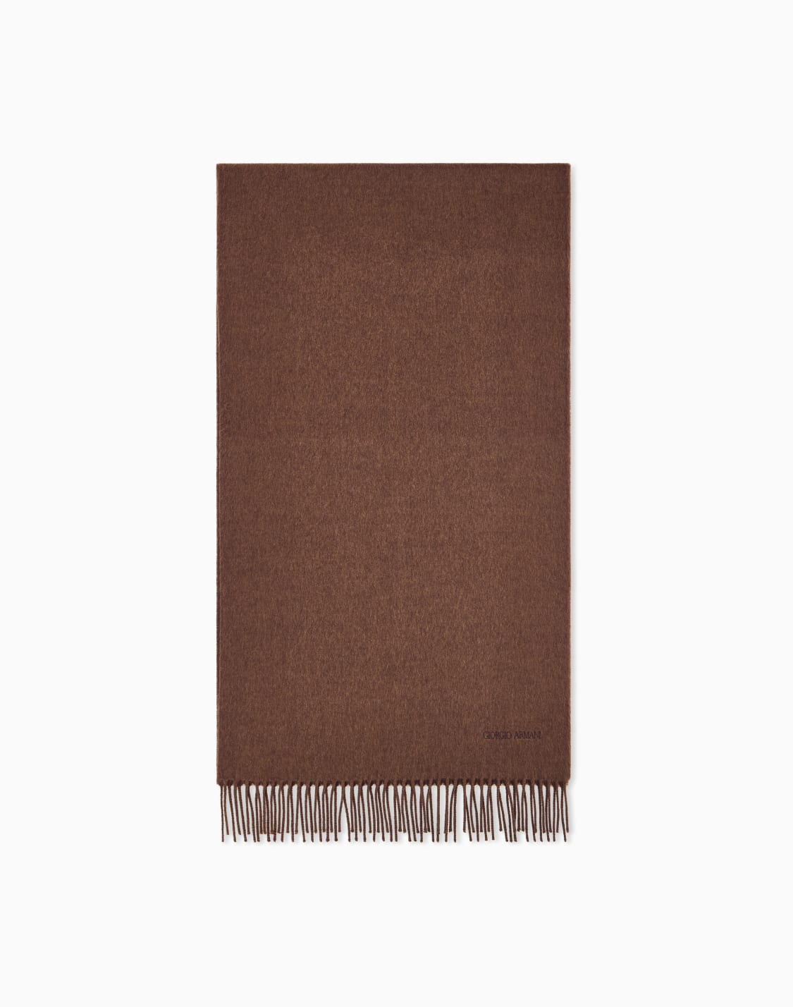 tole-en-laine-douce-avec-franges-aux-extrmits-marron--giorgio-armani