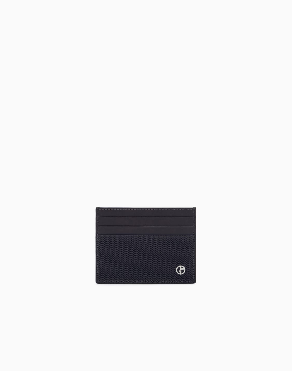card-holder-in-wave-print-leather-for-6-cards-brown--giorgio-armani