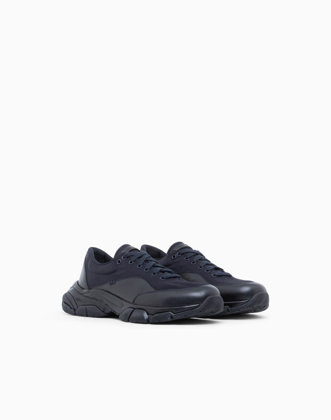 sneaker-in-nylon-and-leather-with-rubber-sole-black--giorgio-armani